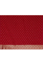 Joban Fashion Red Soft Pure Handloom Banarasi Silk Saree | Grocsy