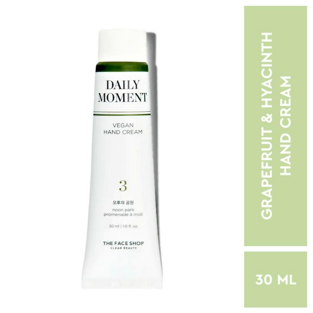 The Face Shop Non-Greasy Vegan Hand Cream - Noon Park With Hyaluronic Acid | Grocsy