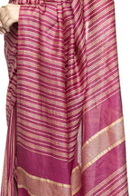 Mominos Fashion Purple Color Bhagalpuri Saree | Grocsy