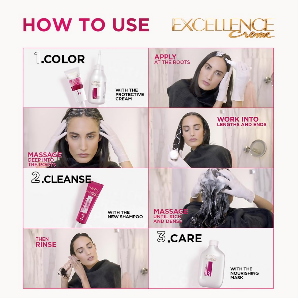 L'Oreal Paris Excellence Creme Hair Color, 4 Natural Brown | Grocsy