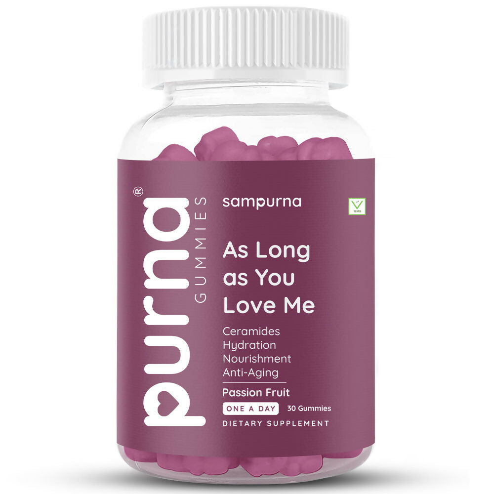 Purna As Long As You Love Me Ceramides Gummies - Passion Fruit | Grocsy