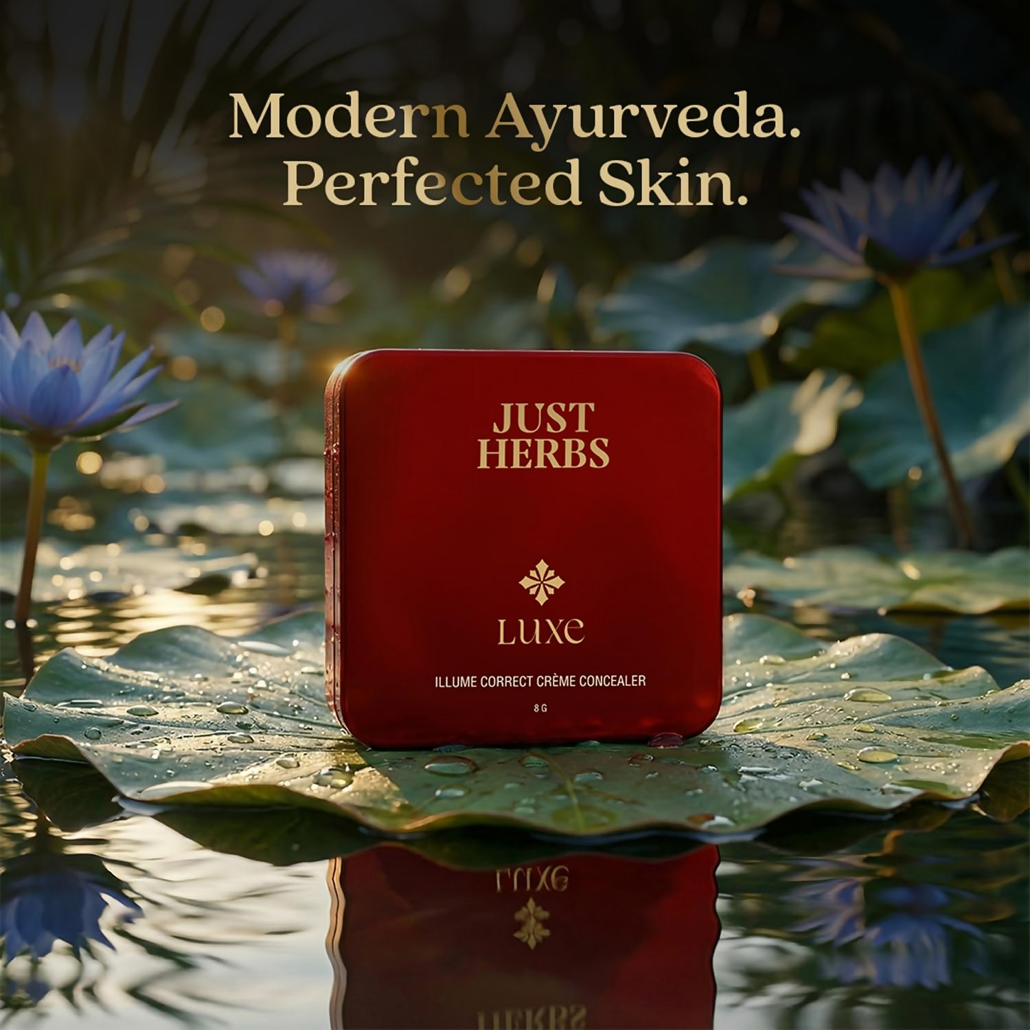 Just Herbs Luxe Illume Correct Créme Concealer Covers Dark Circles (100 Porcelain) | Grocsy