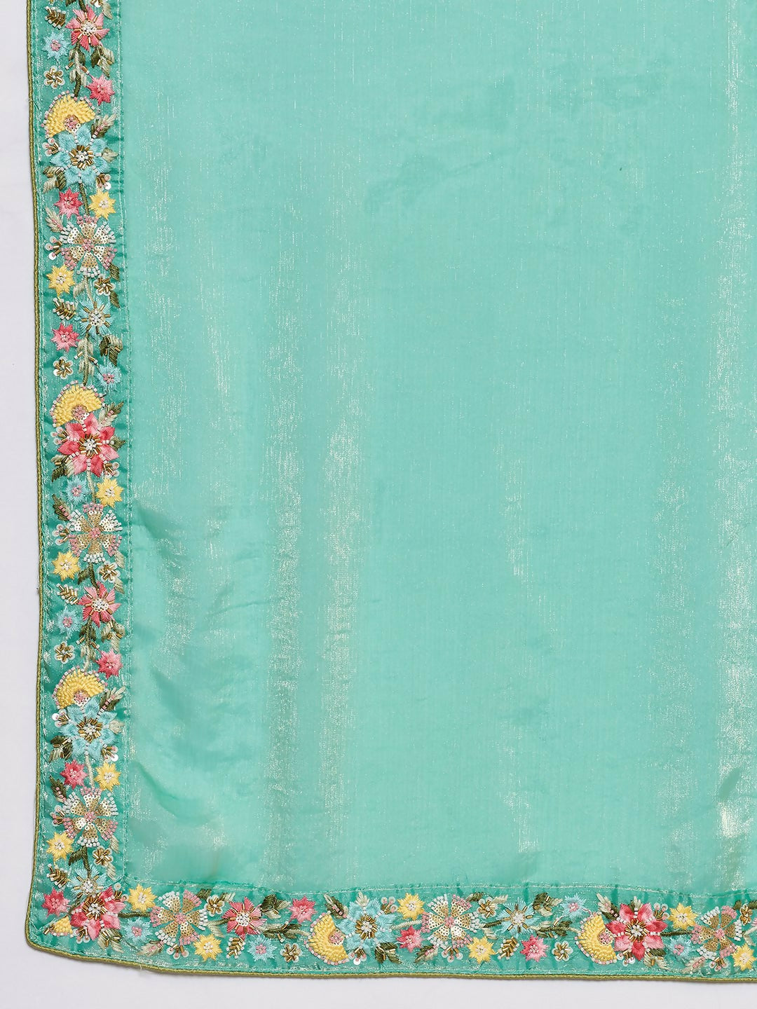 Teeya Creation New Stylish Trendy Party Wear Saree-Aqua_Blue | Grocsy