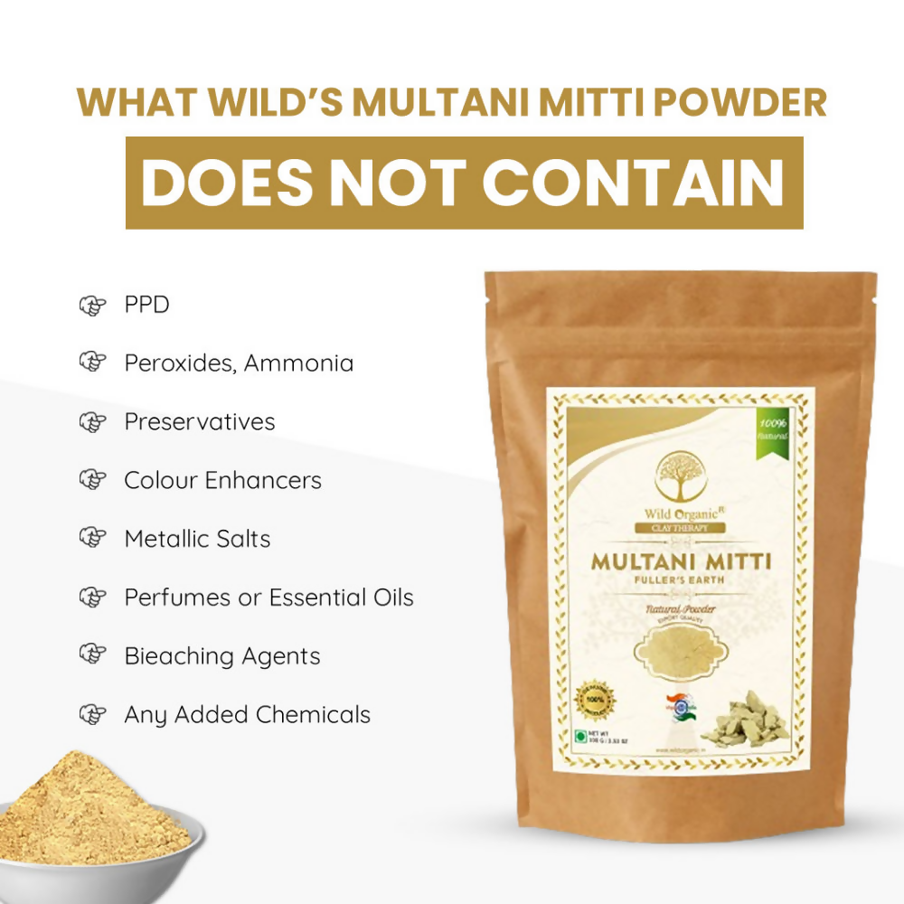 Wild Organic Multani Mitti Powder | Grocsy
