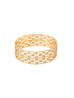 NVR Women Set of 2 Gold-Polished Traditional Bangles | Grocsy