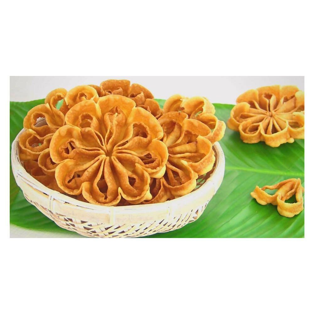 Mee Konaseema Stores Gulabi Puvvu (Rose Flower Cookie) | Grocsy