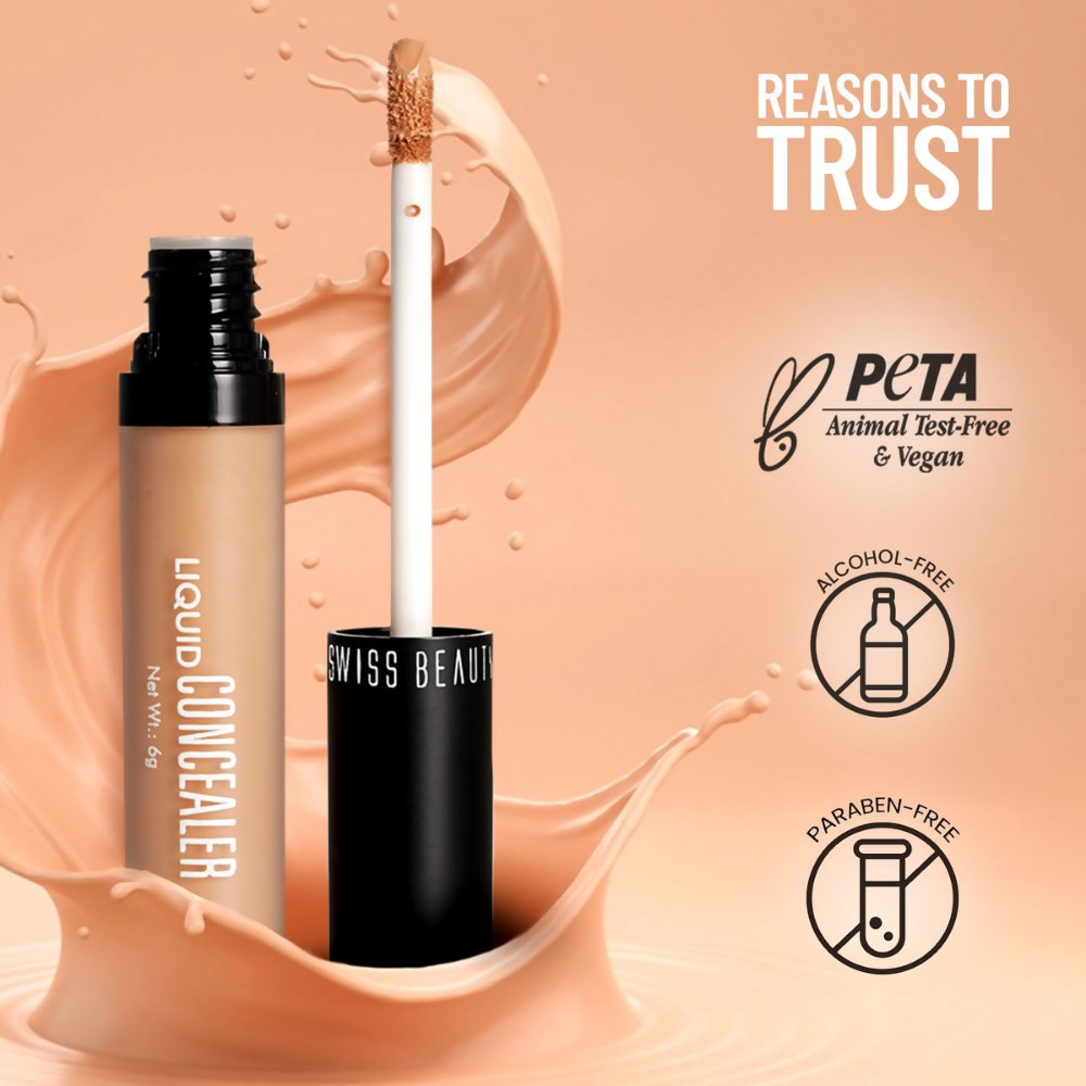 Swiss Beauty Liquid Light Weight Concealer With Full Coverage | Grocsy