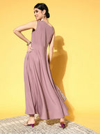 Ahalyaa Women's Traditional wear Dress - Mauve | Grocsy