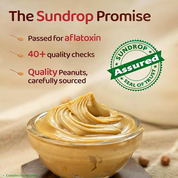 Sundrop Peanut Butter With Jaggery, Creamy | Grocsy