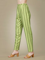 Jyoti Fashion Women's Light Green Rayon Embroidered Kurta Pant Set | Grocsy