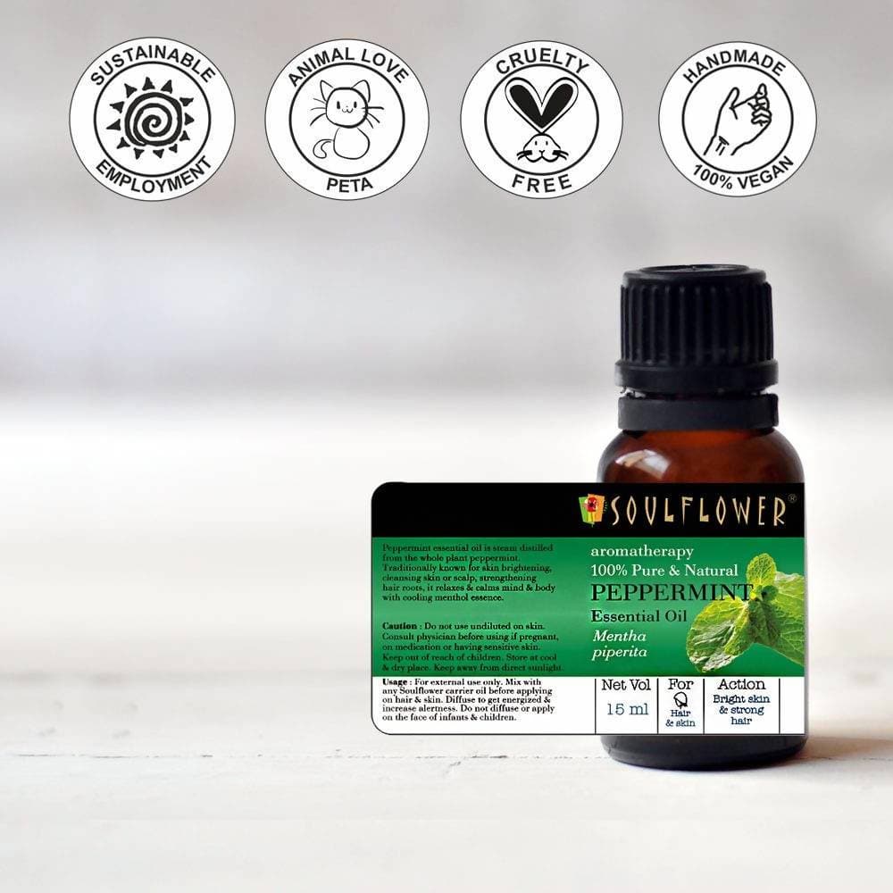 Soulflower Peppermint Essential Oil | Grocsy