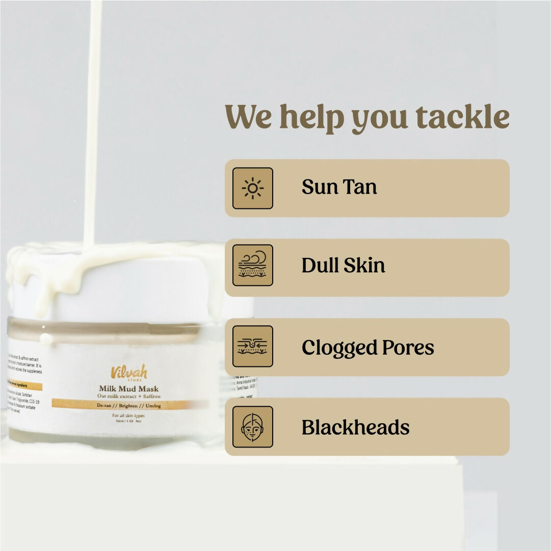 Vilvah Store Milk Mud Mask | Grocsy