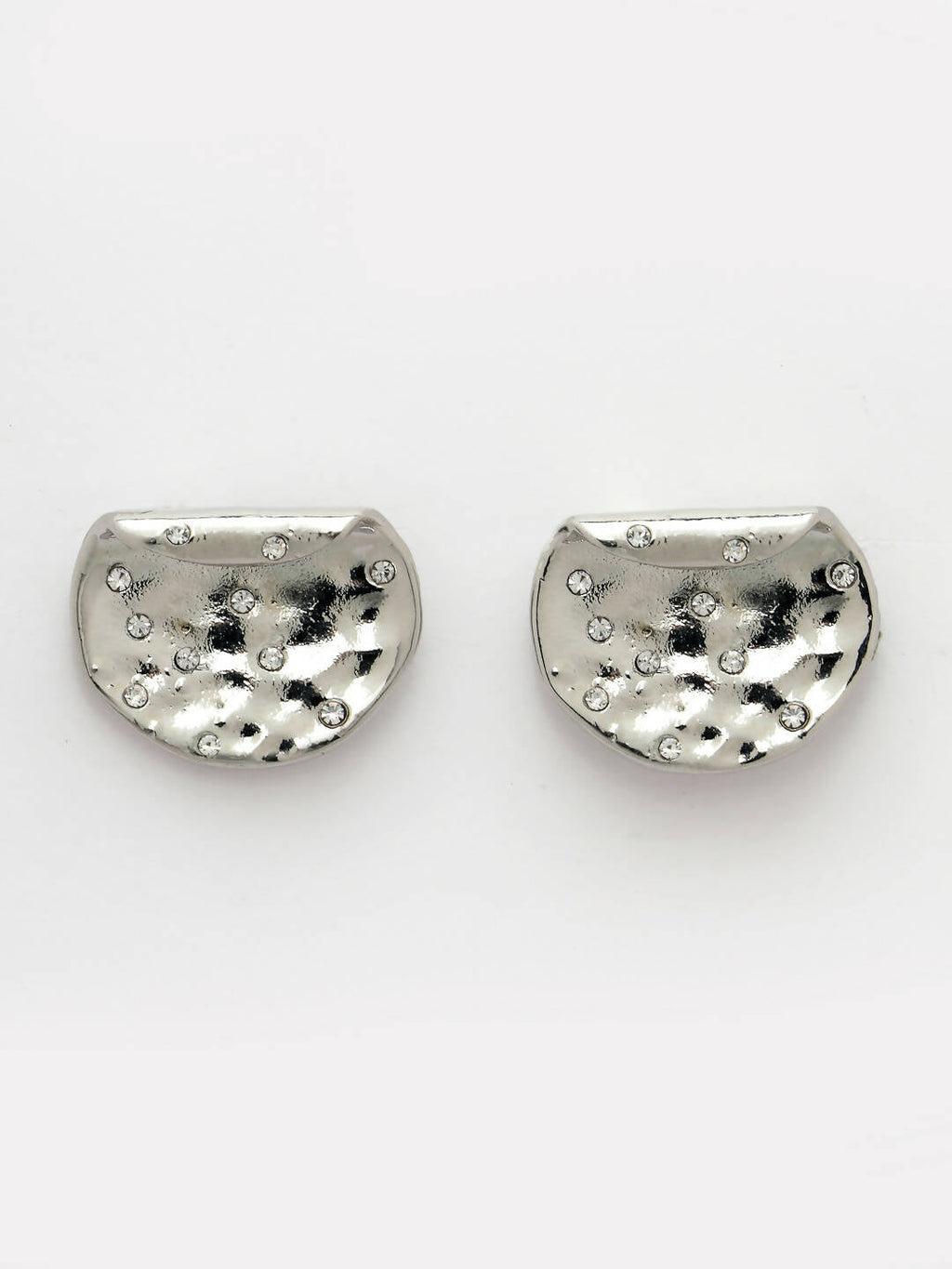 NVR Women Silver-Plated Contemporary Studs Earrings | Grocsy