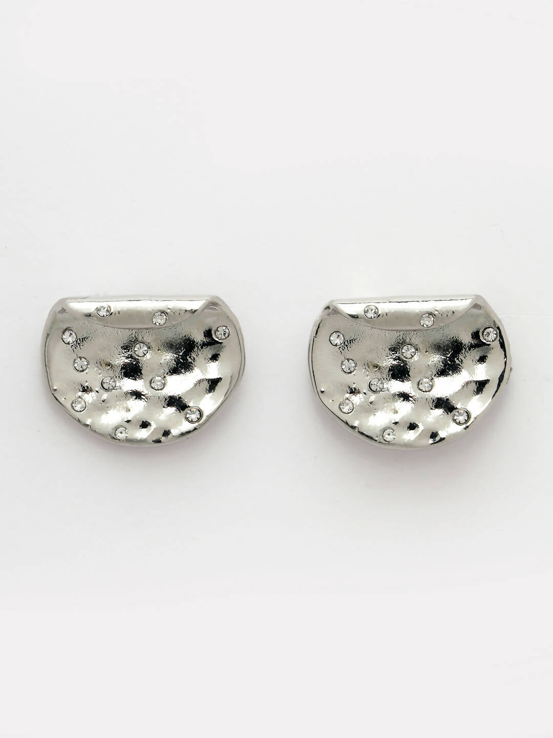 NVR Women Silver-Plated Contemporary Studs Earrings | Grocsy