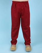 Joban Fashion Kids Island Cotton Full Sleeves Printed Kurta and Pyjama- Maroon | Grocsy