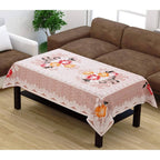 Yellow Weaves Cotton Floral Designer Rectangular Center 4 Seater Table Cover | Grocsy