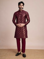 Vastranavya Traditional Festival Wear Pure Silk Thread & Sequence Embroidered Work Kurta | Grocsy