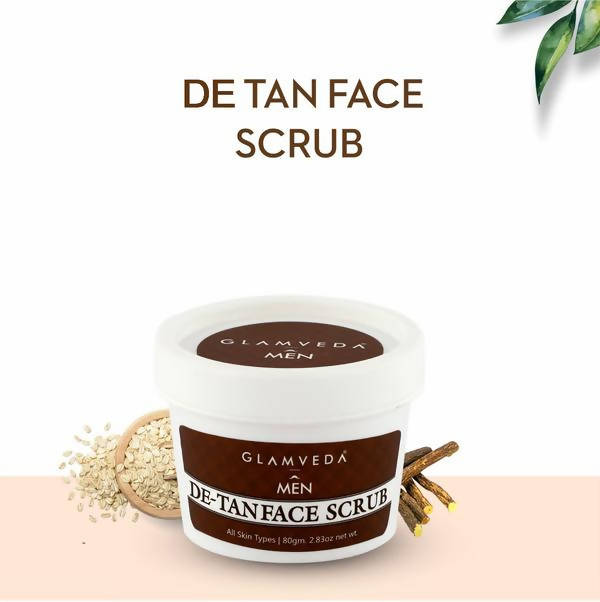 Glamveda Men Glow D Tan Face Scrub | Grocsy