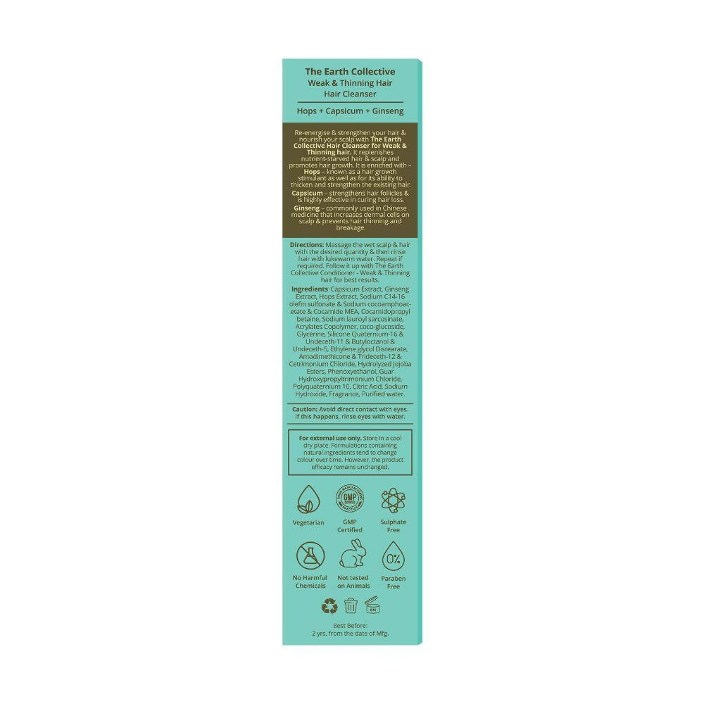 The Earth Collective Hair Cleanser - Weak & Thinning Hair | Grocsy
