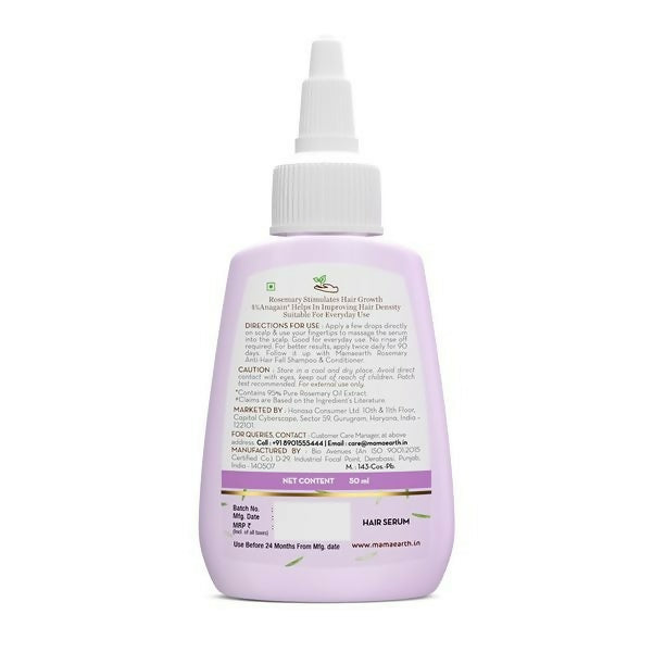 Mamaearth Rosemary Hair Growth Scalp Serum with 95% Pure Rosemary Oil | Grocsy