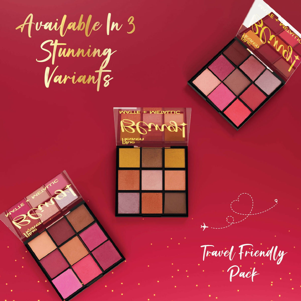 Blue Heaven Bling 9 In 1 Eyeshadow Palette - Kiss Of Blush | Grocsy