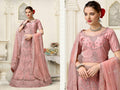 Light Pink Net Fancy Zari Embroidered work Lehenga Choli with Dupatta - Heer | Grocsy