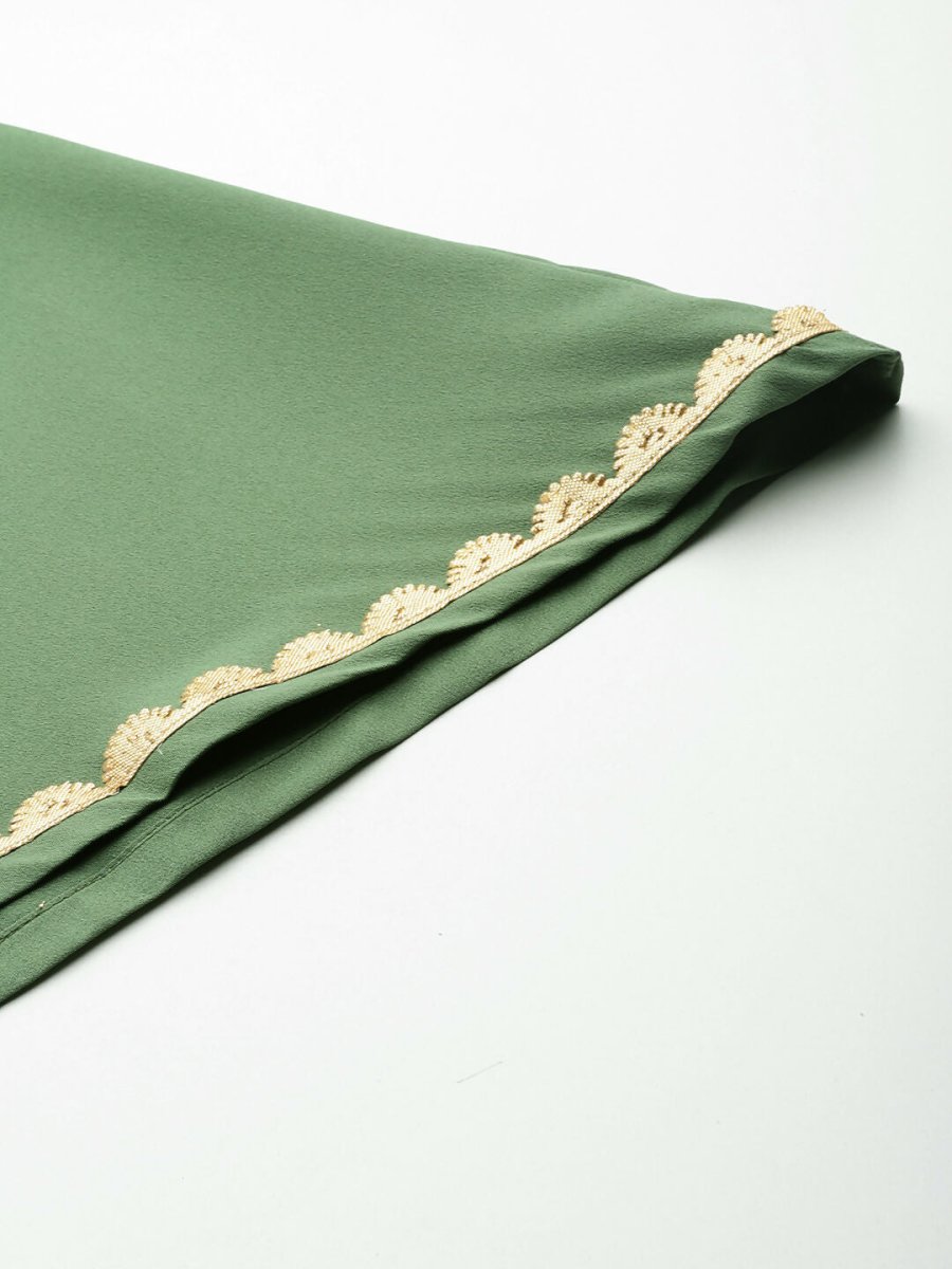 Ahalyaa Women's Traditional wear Kurta Set - Sage Green | Grocsy