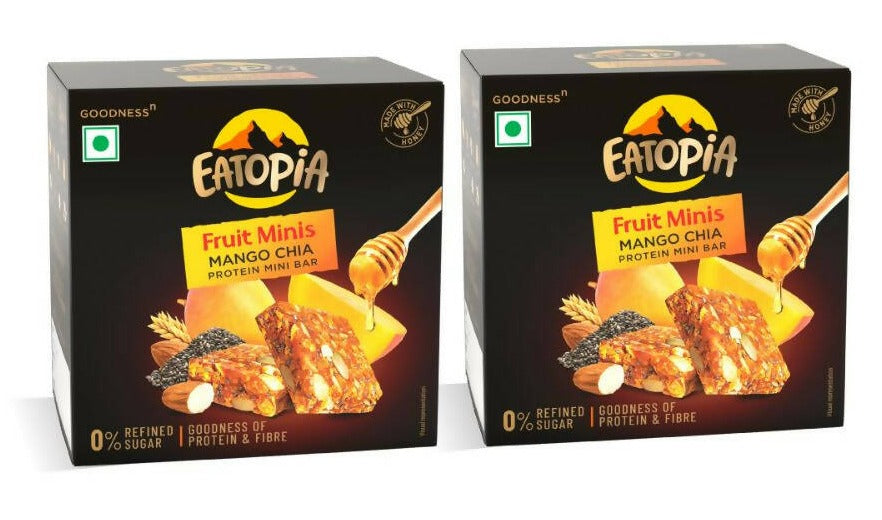 Eatopia Fruit Minis - Mango Chia Protein Mini Bar | Grocsy