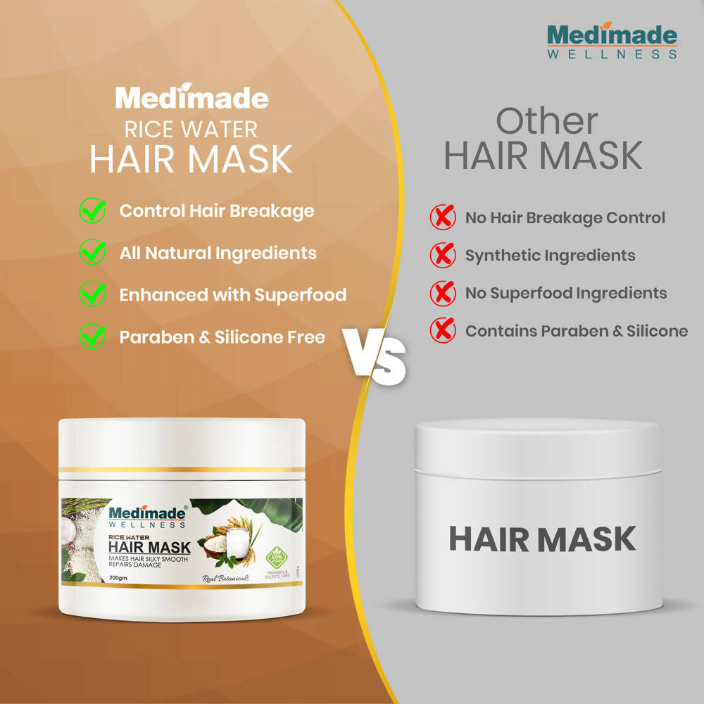 Medimade Wellness Rice Water Hair Mask | Grocsy