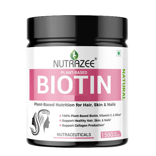 Nutrazee Plant Based Biotin Supplement 10000+ MCG | Grocsy