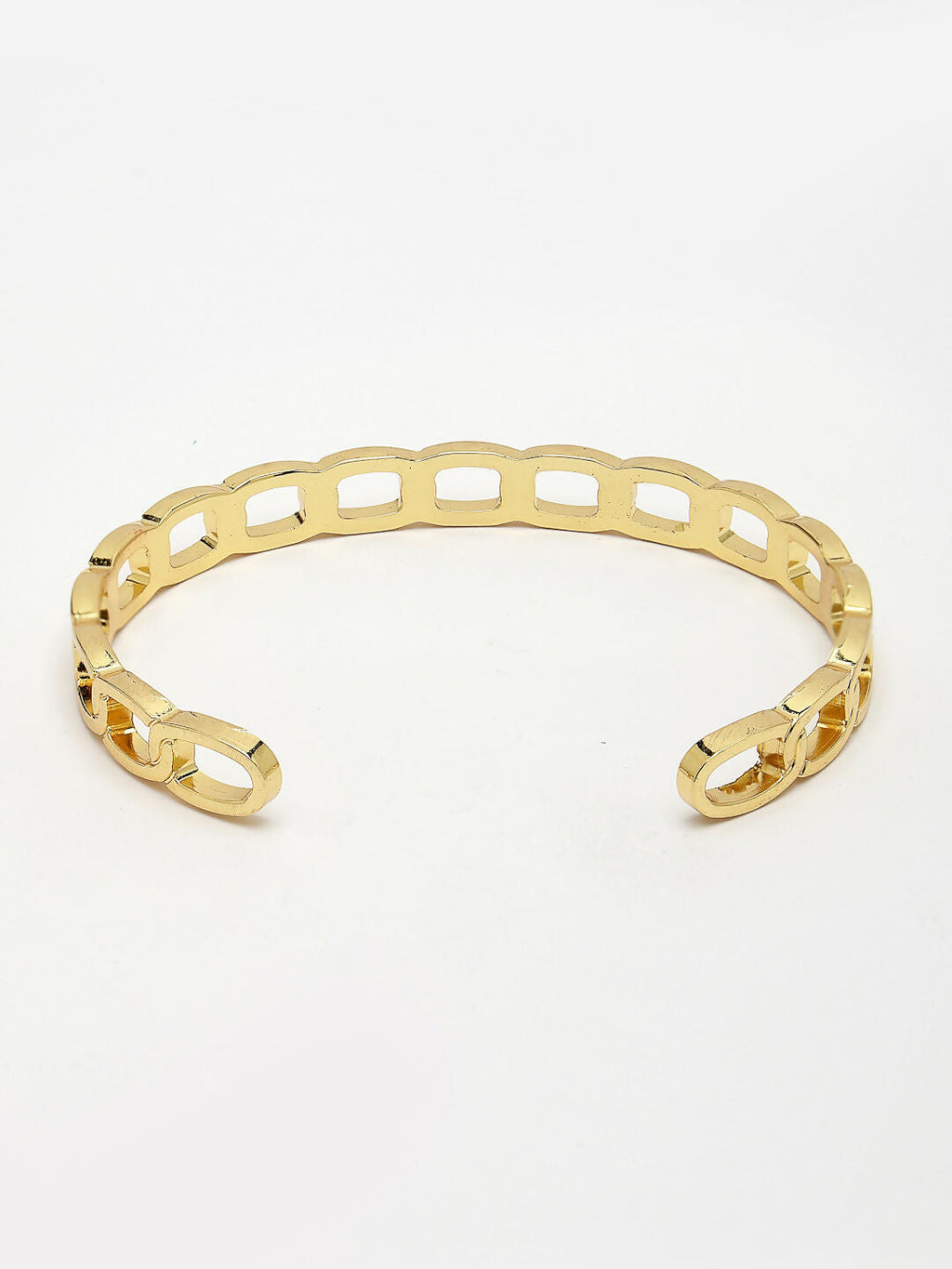 NVR Men's Gold-Polished Metal Cuff Bracelet