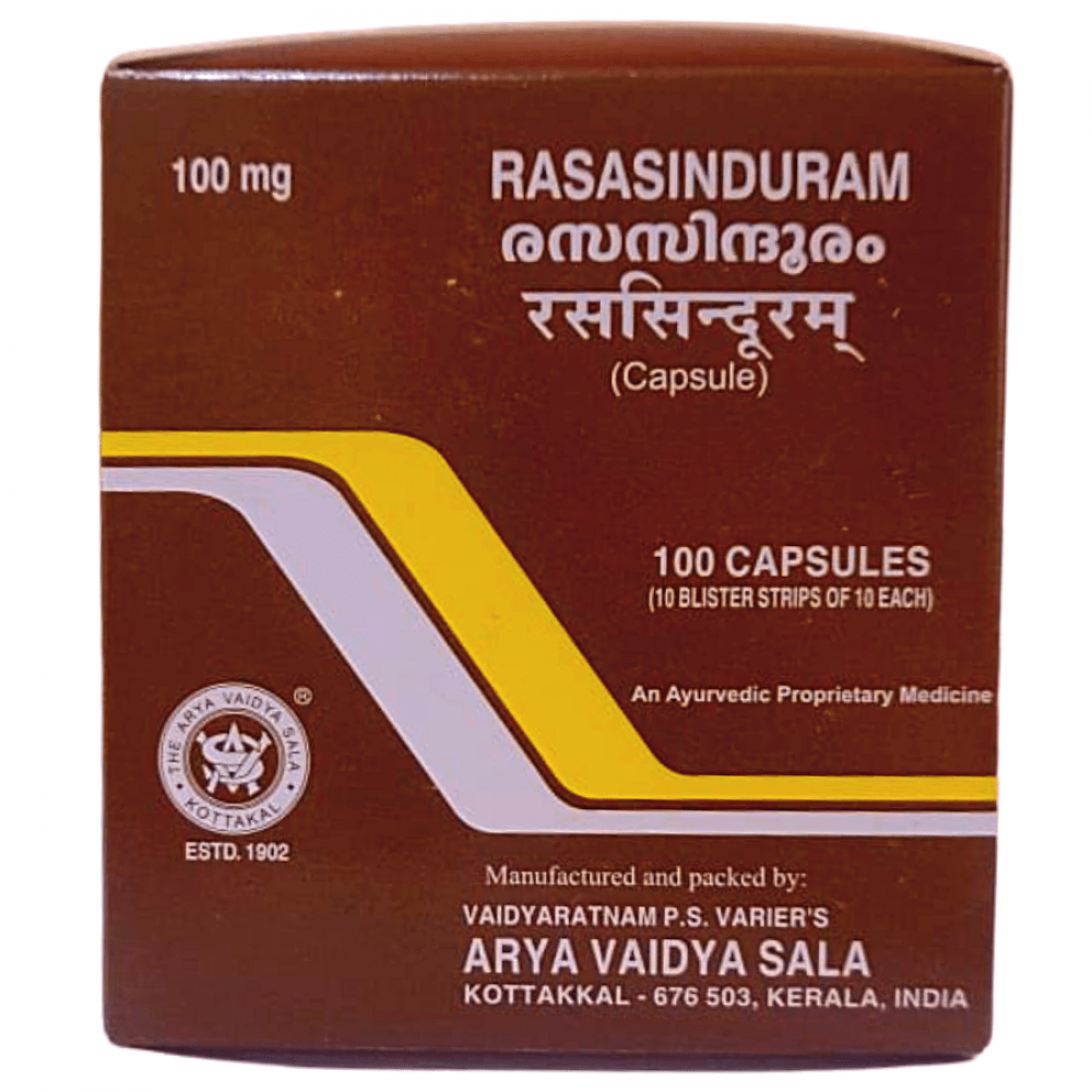 Kottakkal Arya Vaidyasala - Rasasindooram Capsules | Grocsy