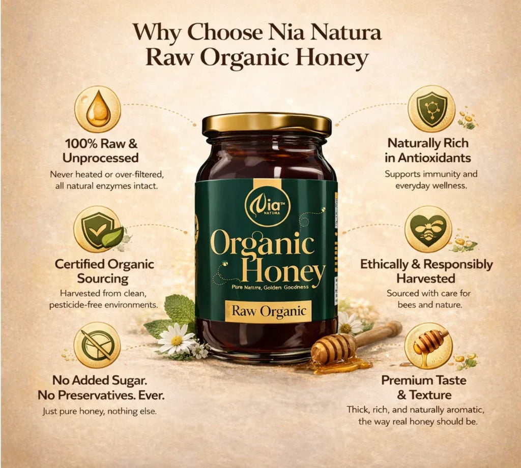 Nia Natura Organic Raw Organic Honey | Grocsy