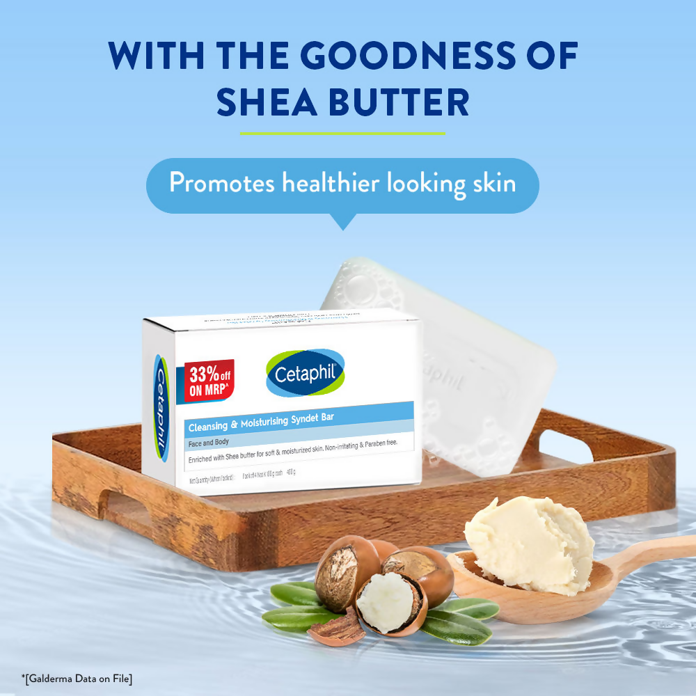 Cetaphil Cleansing & Moisturizing Syndet Bar | Grocsy