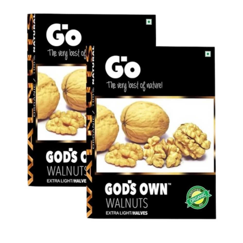Go Organic Walnut Kernels – Extra Light Halves - Mildy, Earthy | Grocsy