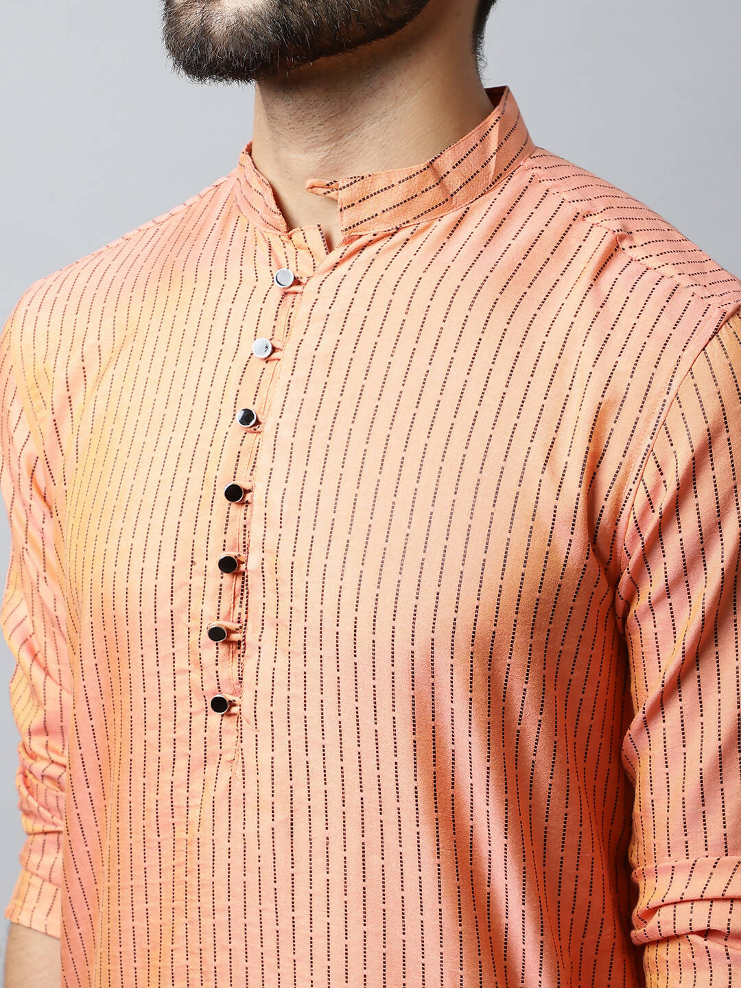Even Apparels Red Color Pure Cotton Men's Kurta With Side Placket (STR1199) | Grocsy