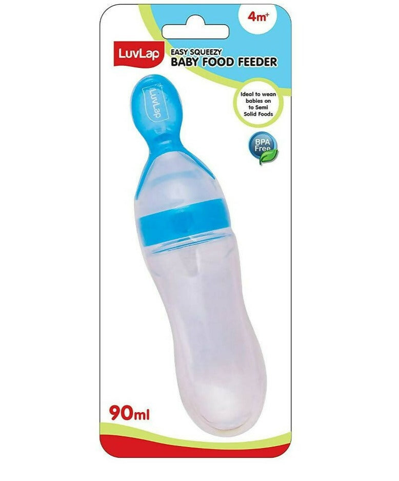 LuvLap Feeding Spoon with Squeezy food Grade Silicone Feeder bottle | Grocsy