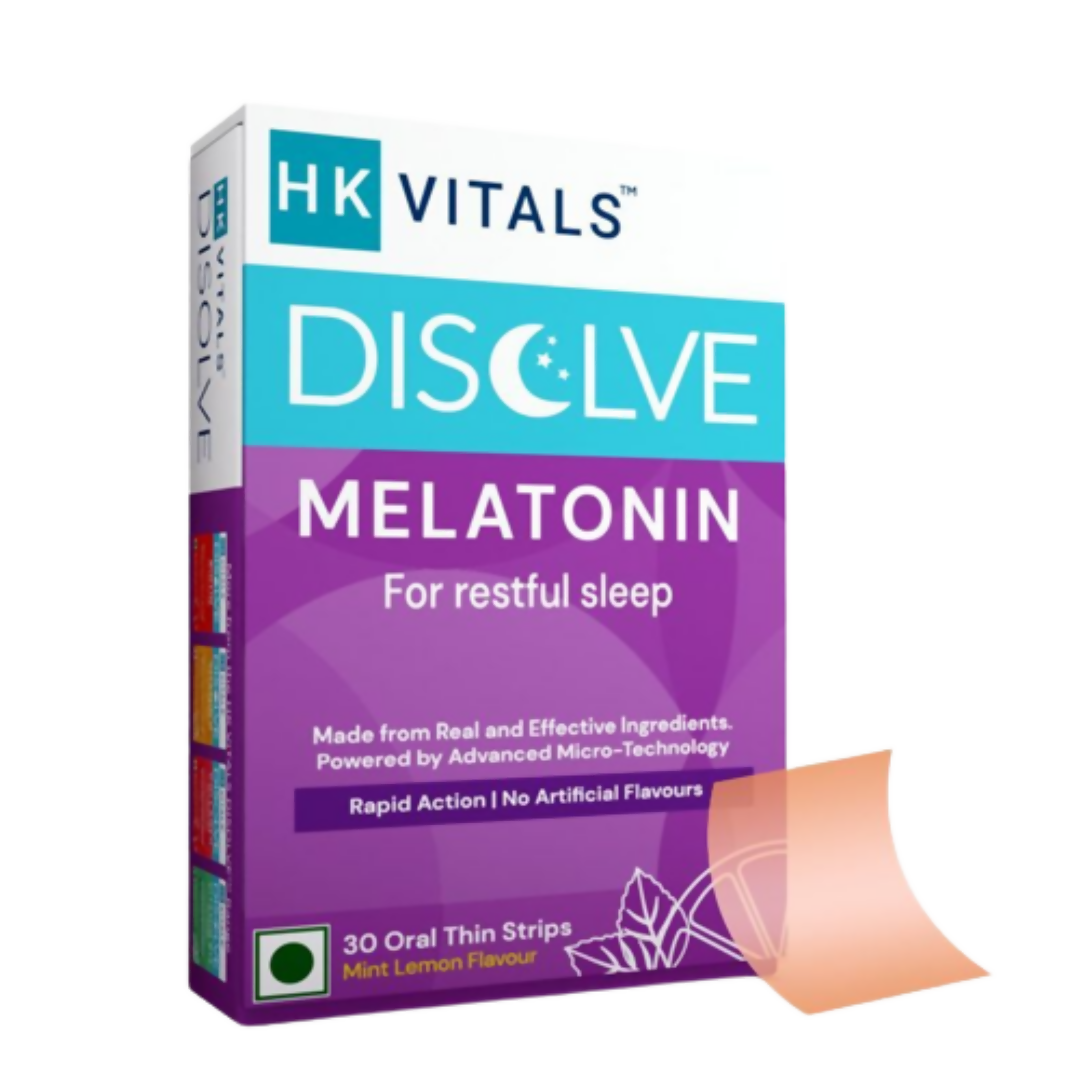 HK Vitals Disolve Melatonin Strips - Mint Lemon Flavour | Grocsy