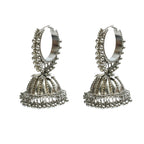 Mominos Fashion Johar Kamal Oxidised Silver-Plated Brass Finish Ghungroo Necklace with Earrings For Women