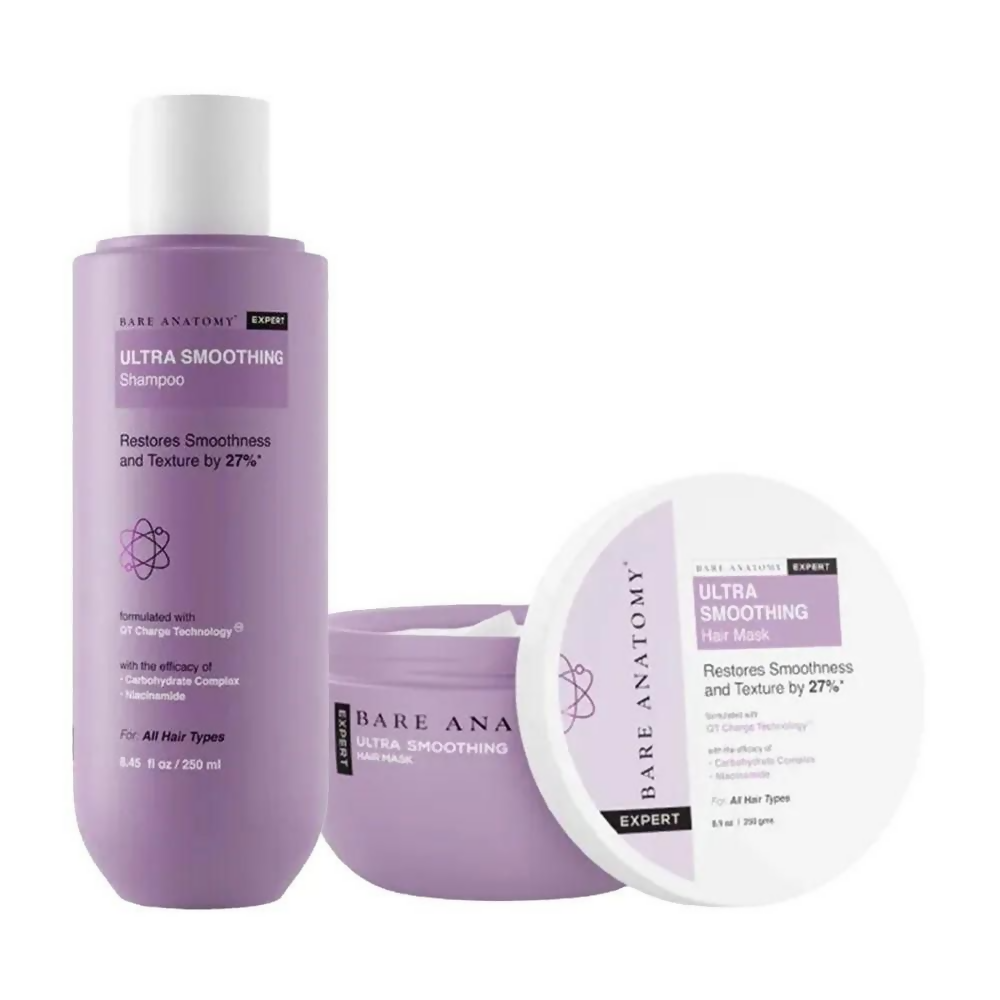 Bare Anatomy Expert Ultra Smoothing Hair Mask & Shampoo Combo | Grocsy