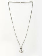 NVR Men Set of 2 Silver & Gold Stainless Steel Pendant with Chain | Grocsy