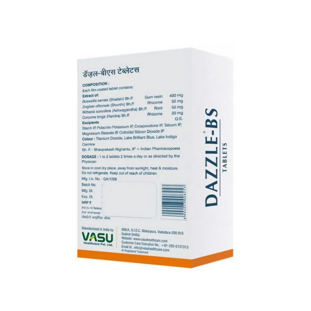Vasu Healthcare Dazzle Bs Tablets | Grocsy
