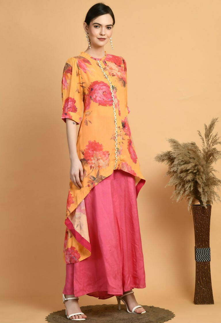Joban Fashion Mustard Maslin Kurta Set | Grocsy