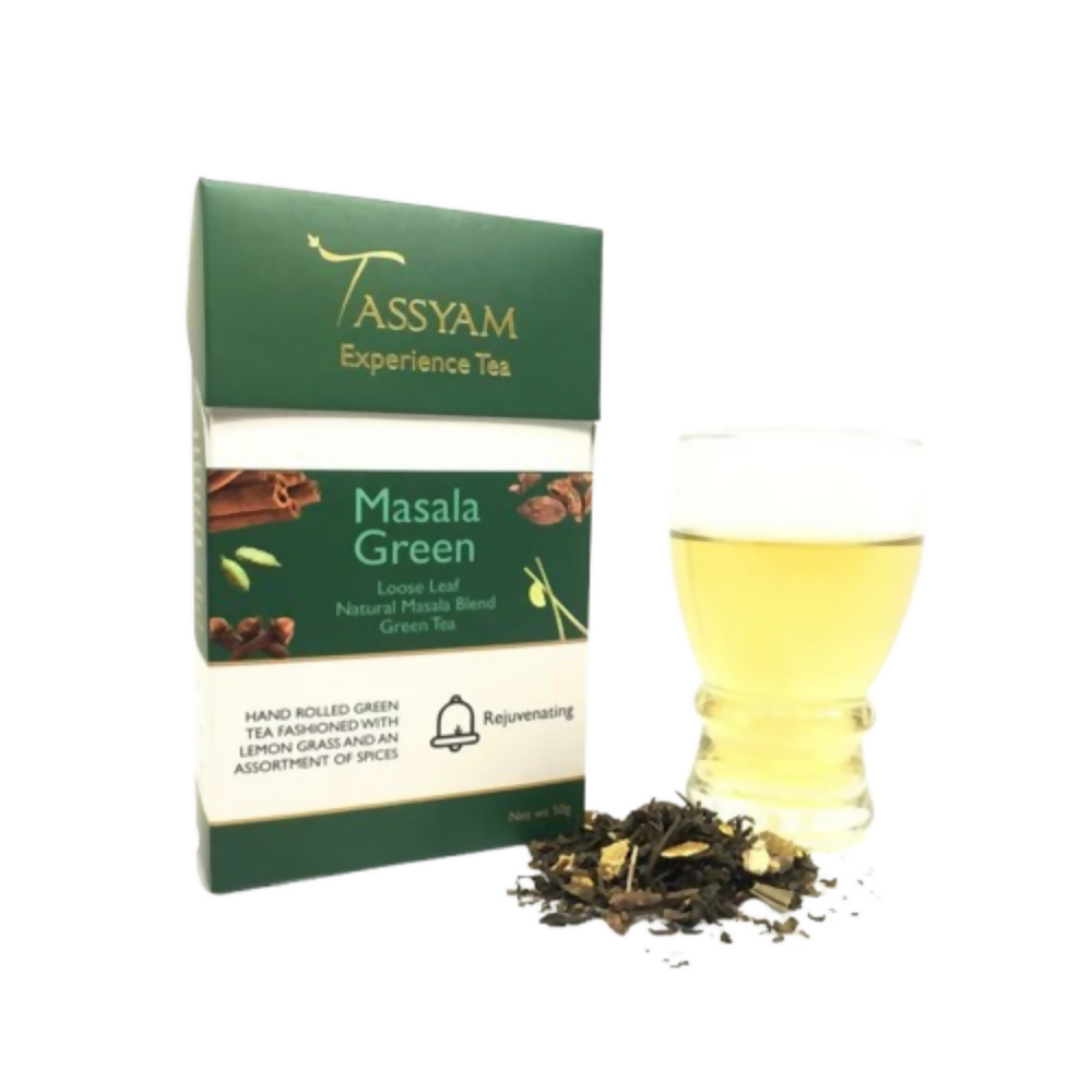 Tassyam Organics Masala Green Tea - Box | Grocsy