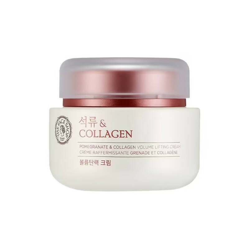 The Face Shop Pomegranate & Collagen Volume Lifting Cream - Korean Skincare | Grocsy