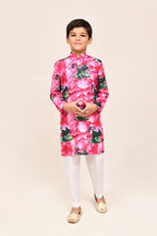Joban Fashion Cotton Pink Kurta With Straight Fit Pant | Grocsy