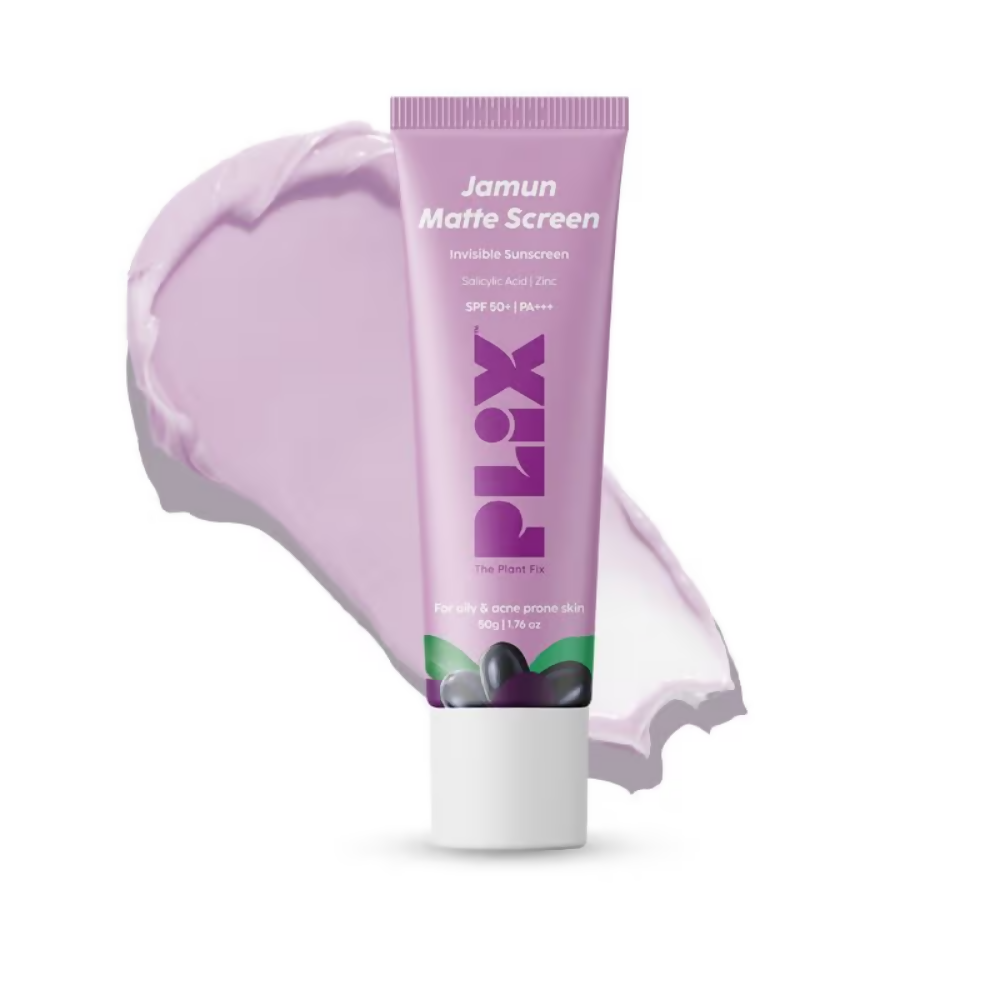 PLIX The Plant Fix 0.1% Salicylic Acid Jamun Mattifying Lightweight Sunscreen SPF50+ PA+++ UVA, UVB Shield | Grocsy