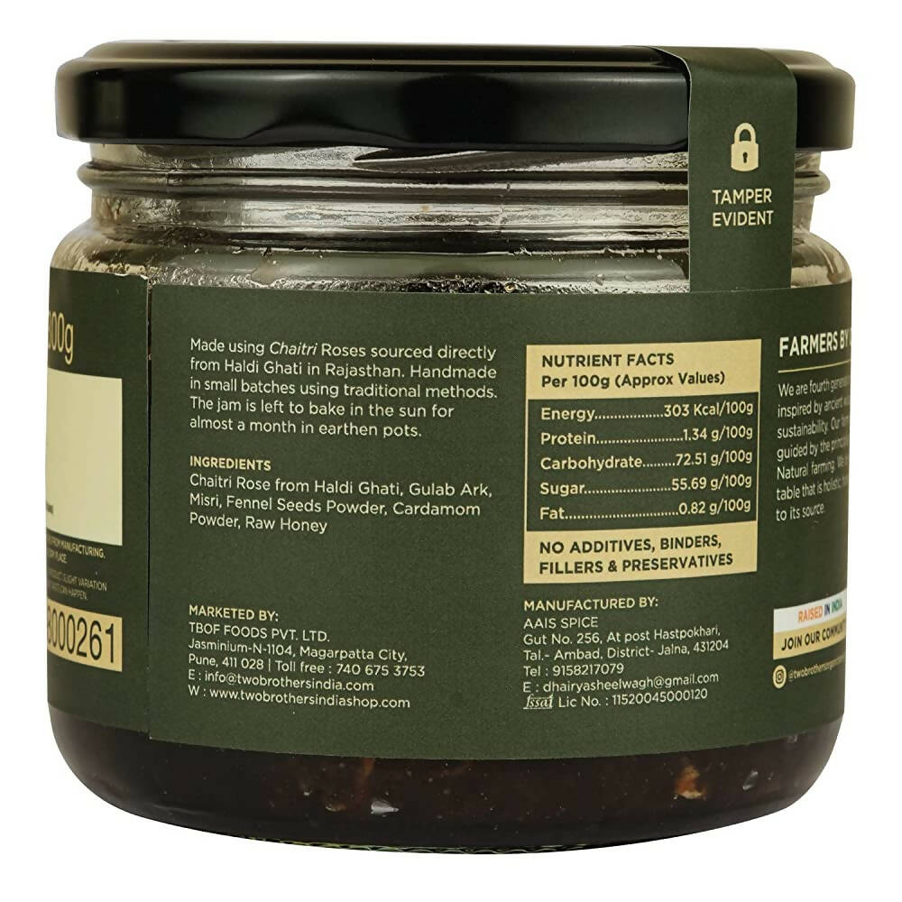 Two Brothers Organic Farms Natural Gulkand | Grocsy