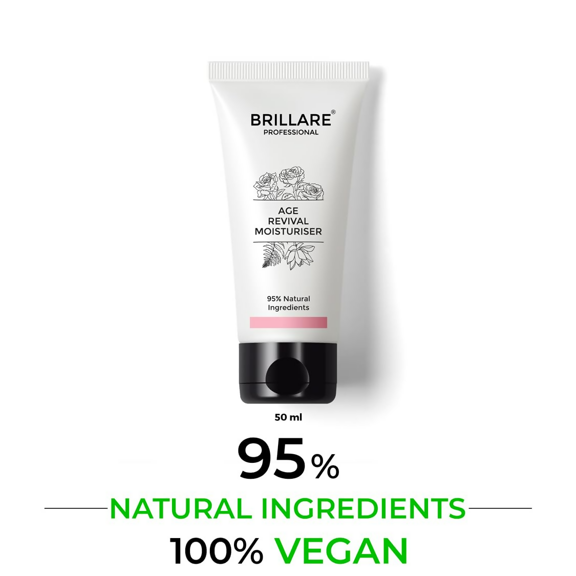 Brillare Age Revival Natural Moisturiser Cream with Indian Rose and Lotus | Grocsy