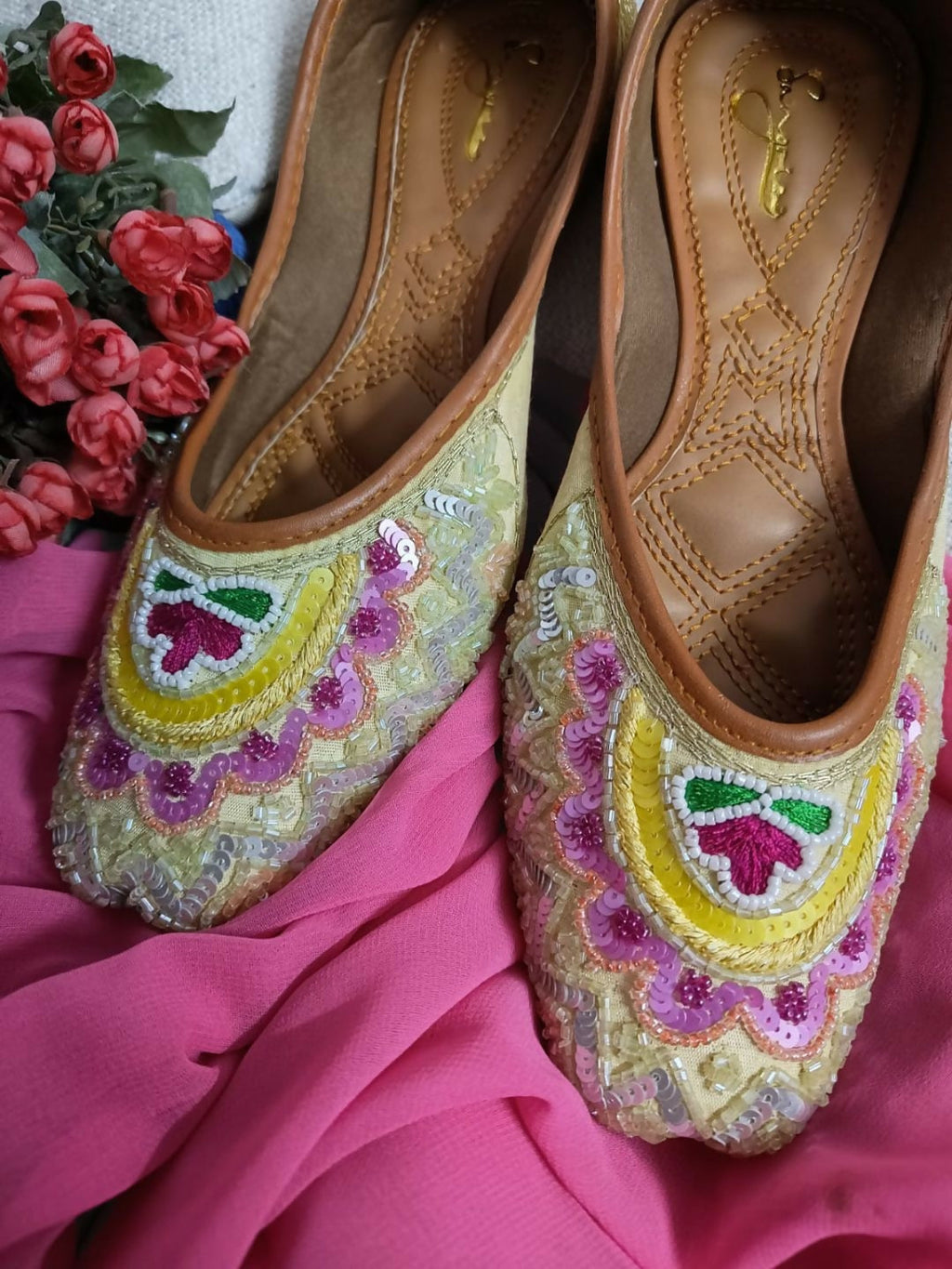 Desi Colour Women Indian Ethnic Footwear-Heavy Emb -6 | Grocsy